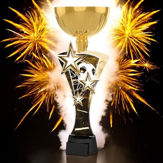 Triple Star Classic Football Gold Trophy Cup
