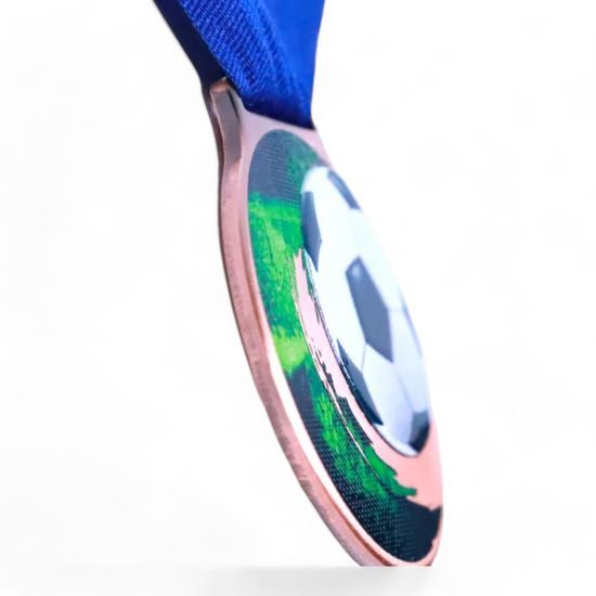 Vulcan Football Bronze Texture Print Medal