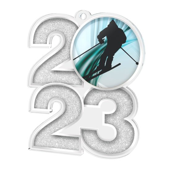 Skiing 2023 Acrylic Medal
