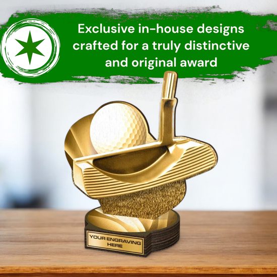 Grove Classic Golf Putter Real Wood Trophy