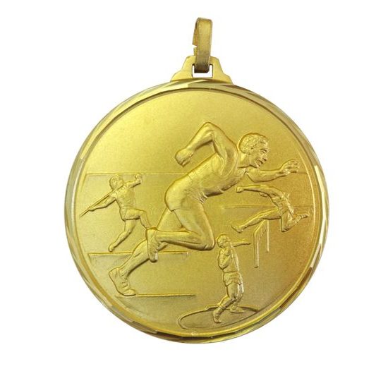 Diamond Edged Athletics Track and Field Gold Medal