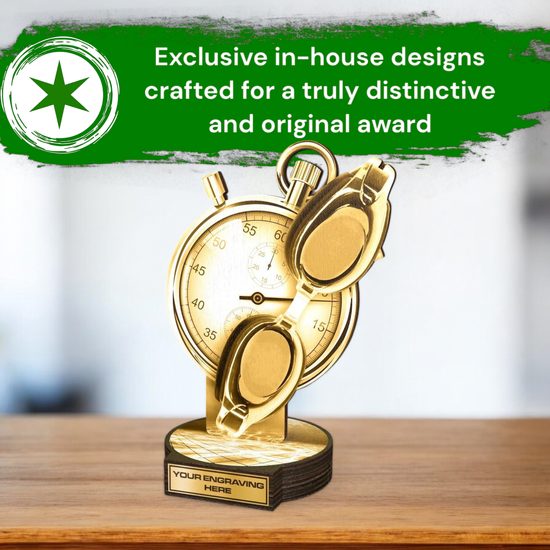 Grove Classic Swimming Real Wood Trophy