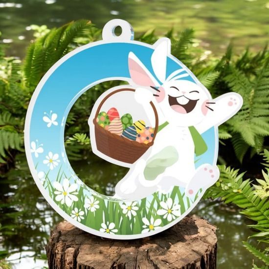 Easter Bunny Flower Medal
