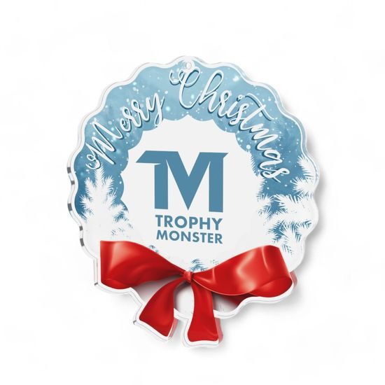 Christmas Wreath Logo Custom Made Printed Medal
