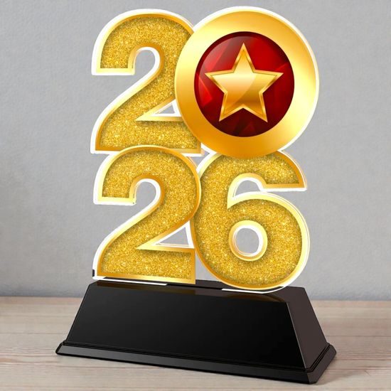 Gold Star Year Trophy – Award with Year Selection