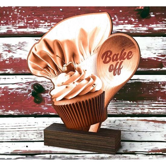 Sierra Classic Bake Off Real Wood Trophy