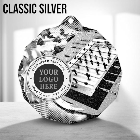 Dodeca Table Football Stainless Steel Logo Insert Medal