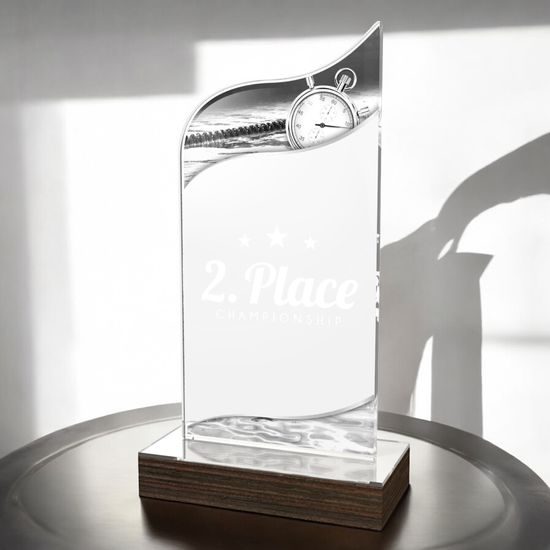United Swimming Acrylic Wood Fusion Trophy