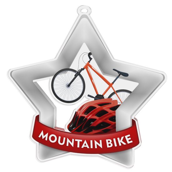 Mountain Bike Cycling Mini Star Silver Medal