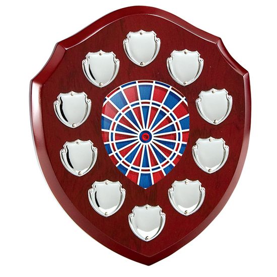 Anglia Modern Darts Rosewood Wooden 10 Year Annual Shield