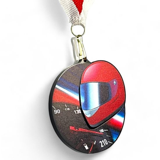 Rincon Colour Motorsports Black Acrylic Medal