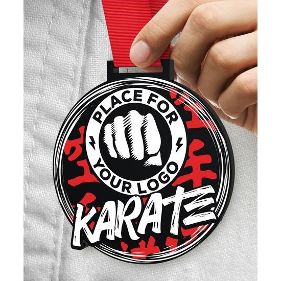 Giant Karate Black Acrylic Logo Medal