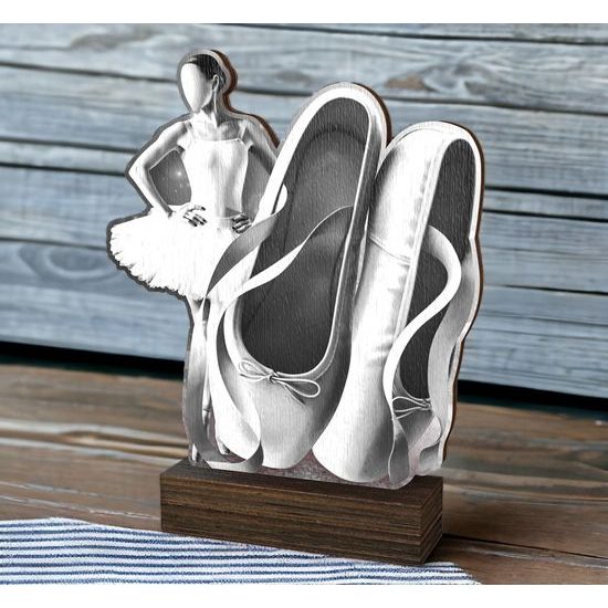 Sierra Classic Ballet Dance Wood Trophy