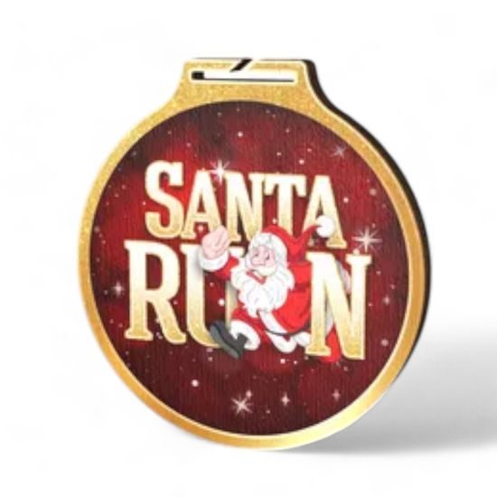 Habitat Santa Run Eco Friendly Festive Wooden Medal