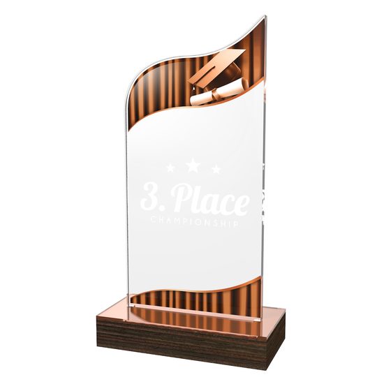 United Acrylic Wood Academic Trophy