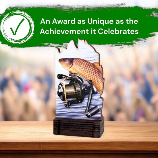 Shard Fishing Eco Friendly Wooden Trophy