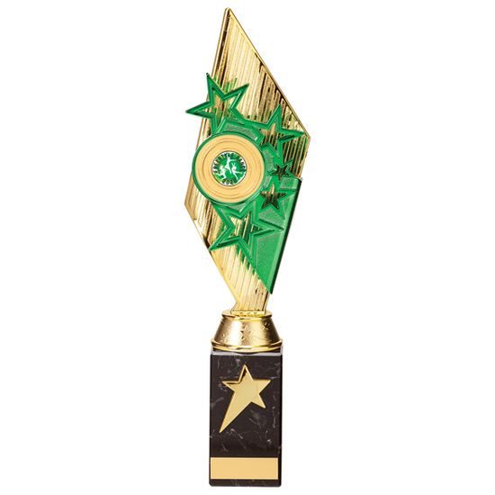Pizzazz Gold and Green Stars Trophy