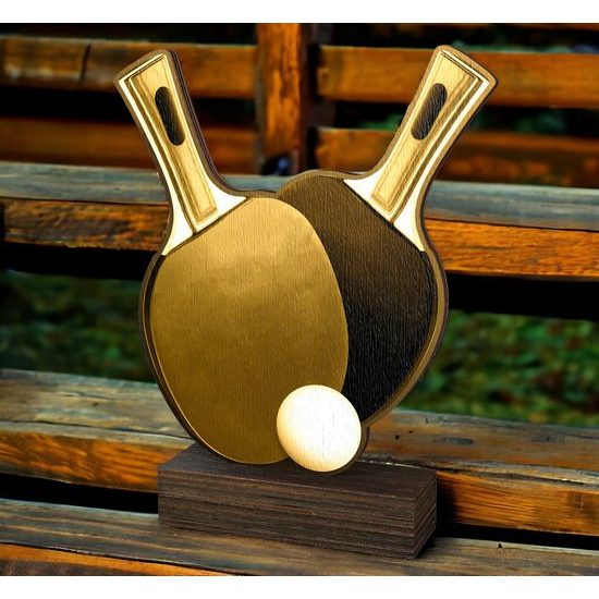 Sierra Classic Table Tennis Real Wood Trophy