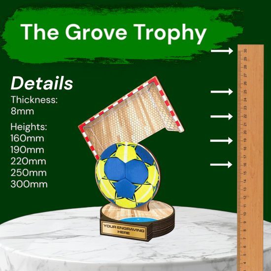 Grove Handball Real Wood Trophy