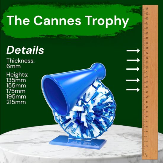 Cannes Blue Cheearleading Trophy