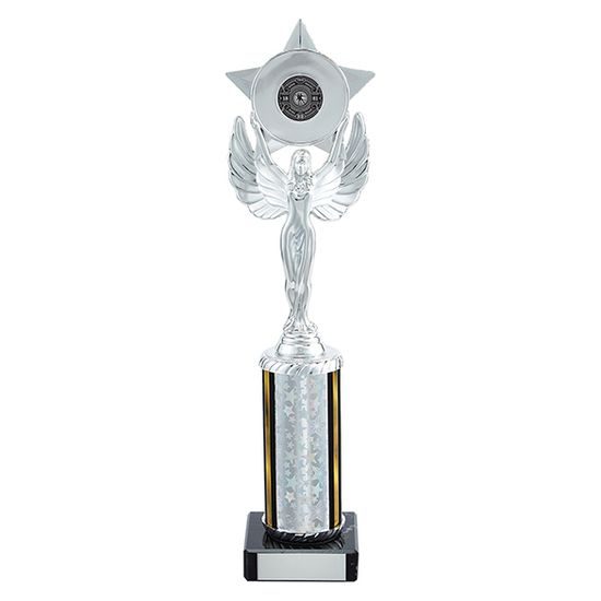 Unity Silver Column Trophy (FREE LOGO)