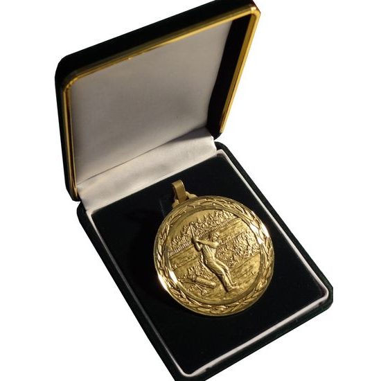 Deluxe Velour Medal Box Black 50mm