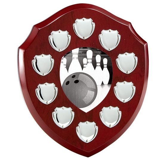 Anglia Tenpin Bowling Rosewood Wooden 10 Year Annual Shield