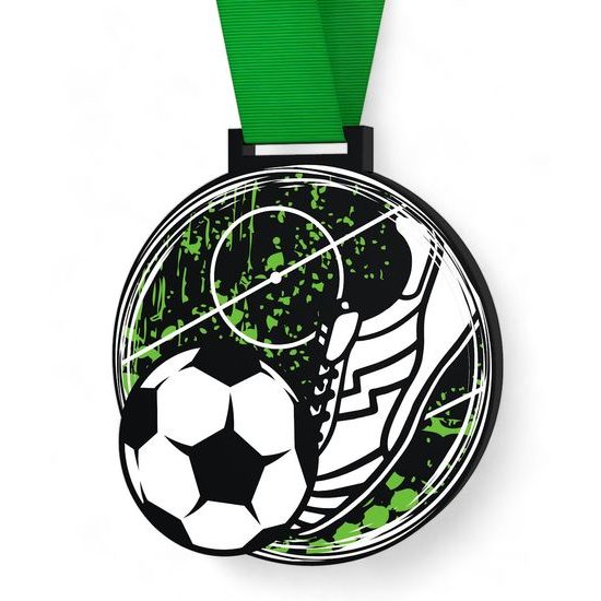 Giant Black Acrylic Football Medal