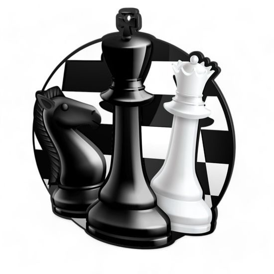 Rincon Colour Chess Black Acrylic Medal