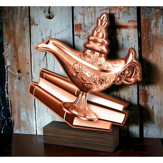 Sierra Classic Knowledge Lamp Real Wood Trophy