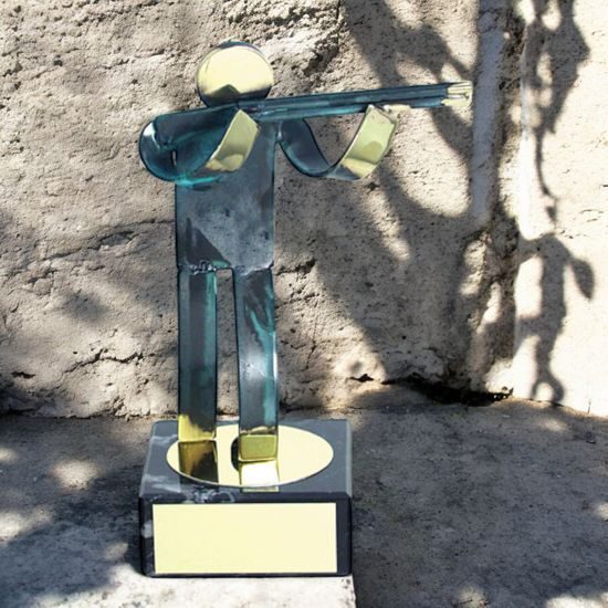 Toledo Rifle Shooting Handmade Metal Trophy