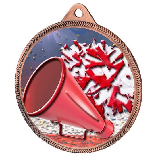 Cheerleading Colour Texture 3D Print Bronze Medal