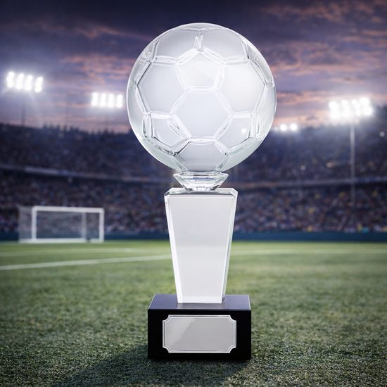 Ultimate 3D Crystal Football Trophy
