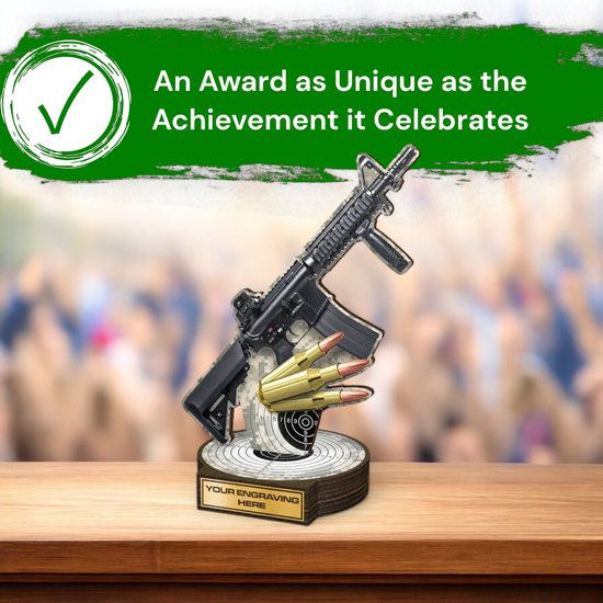 Grove AK-47 Rifle Shooting Real Wood Trophy