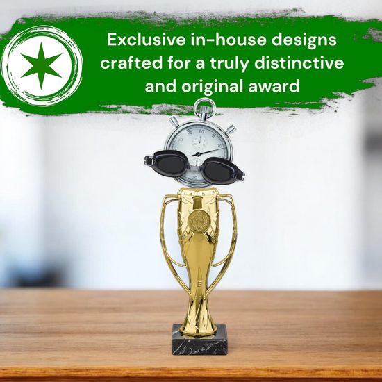 Verona Swimming Goggles and Stopwatch Trophy