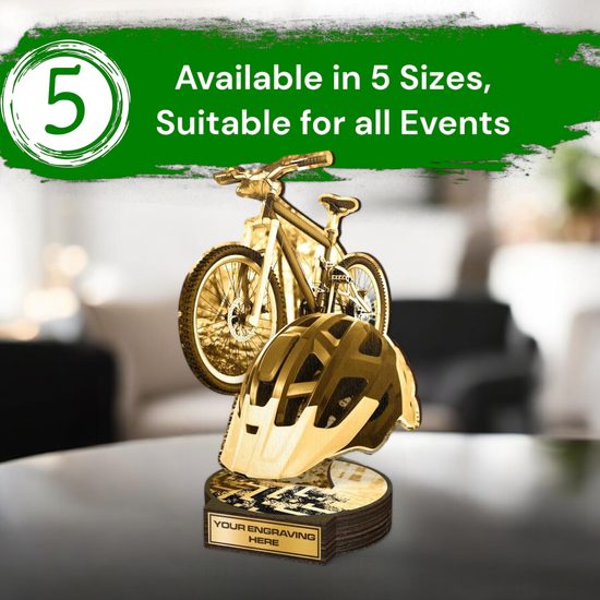 Grove Classic Mountain Bike Real Wood Trophy