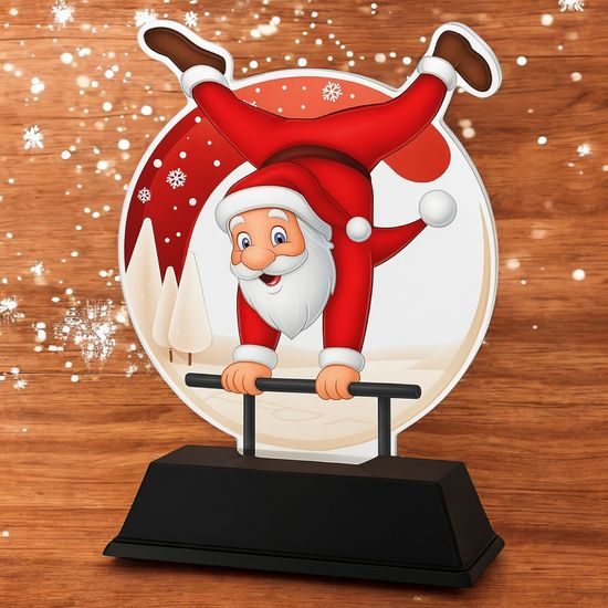 Santa Gymnastics Christmas Trophy