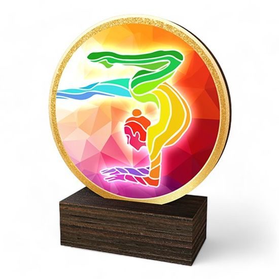 Holt Colour Female Gymnastics Arts Real Wood Trophy