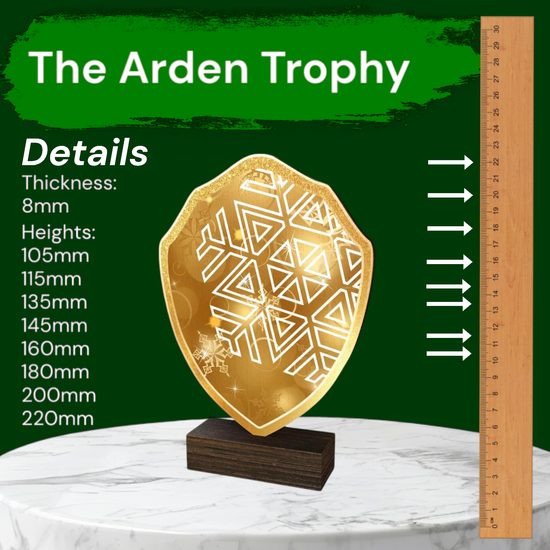 Arden Classic Winter Wonderland Real Wood Shield Trophy