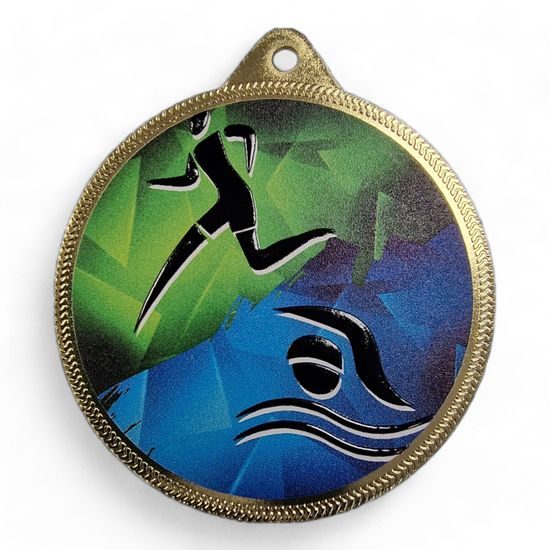 Aquathlon Colour Texture 3D Print Medal