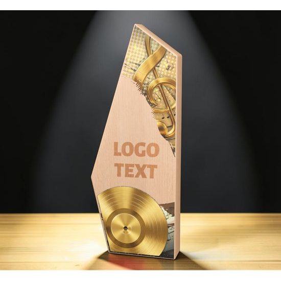 Galena Music Gold Disc Metal & Wood Trophy