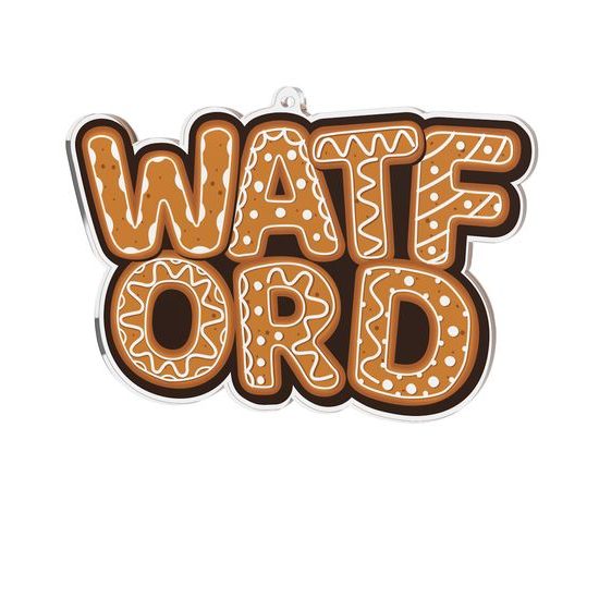 Gingerbread Wording Custom Made Printed Bauble