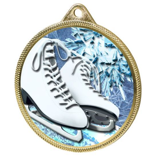 Ice Skating Boots White Colour Texture 3D Print Gold Medal