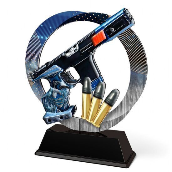 Onyx Stainless Steel Pistol Shooting Trophy