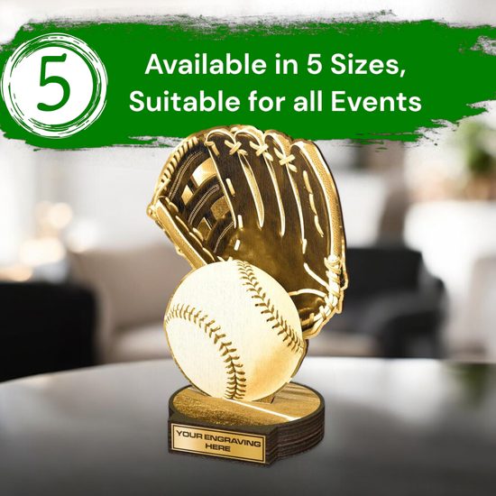 Grove Classic Baseball Real Wood Trophy