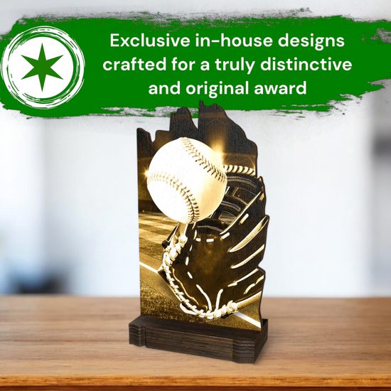 Shard Classic Baseball Eco Friendly Wooden Trophy