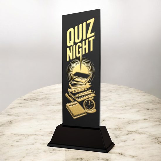 Shadowline Quiz Night Metal Trophy – Stainless Steel Award