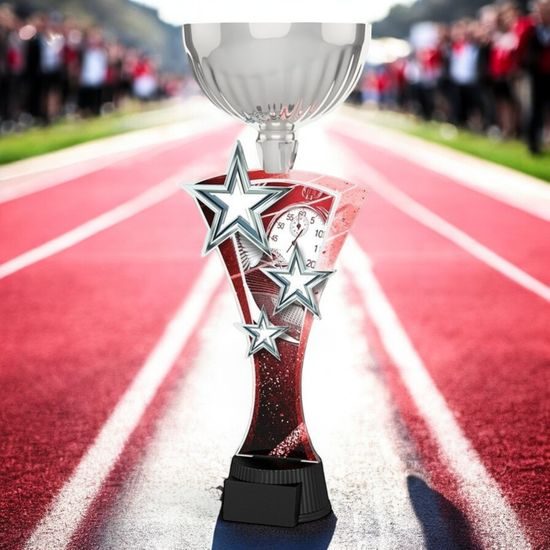Triple Star Athletics Running Silver Trophy Cup