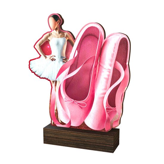 Sierra Ballet Dance Real Wood Trophy