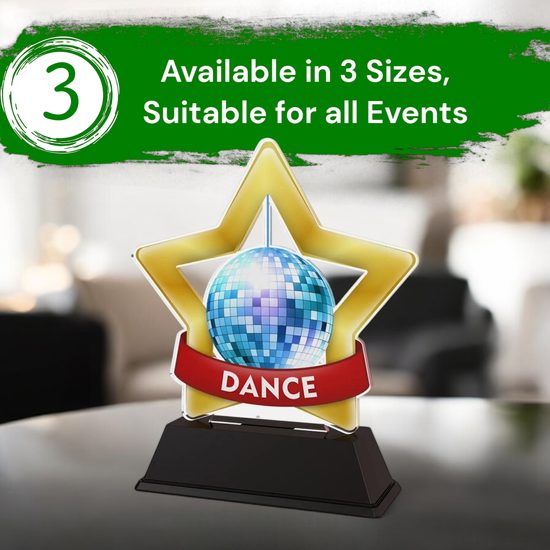 Mini Star Glitterball Dance Trophy